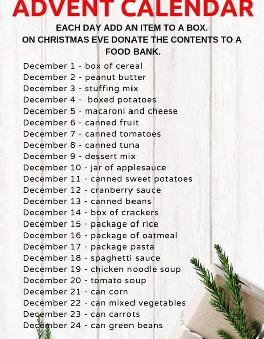 Reverse Advent Calendar